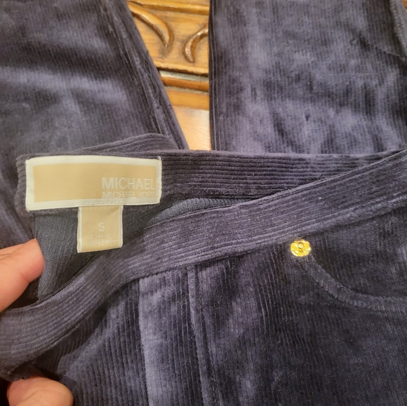 Michael Kors Pants Couduroy blue velvet like new, size small - Picture 4 of 9